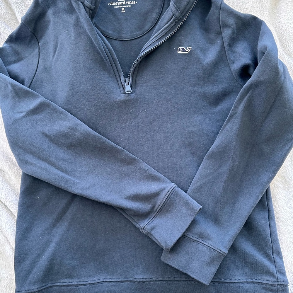 Vineyard Vines Men's Blue Zip-Up Sweater
